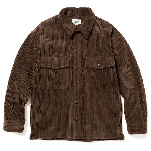 CALEE《キャリー》CORDUROY OVER SILHOUETTE SHIRT JACKET(CL-21AW-044