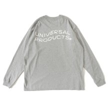 UNIVERSAL PRODUCTS<BR>UP+N L/S T-SHIRT"LOGO"(GRAY)