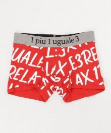 1PIU1UGUALE3 RELAX <BR>GRAFFITI LOGO BOXER PANTS(RED)