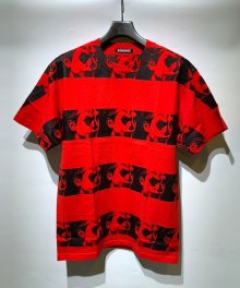 FIRSTRUST<BR>GOD BROS FACES / SHADOW BORDER T-SHIRT(RED)