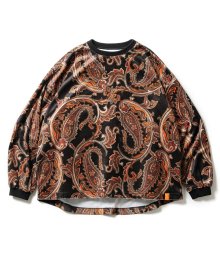 TIGHTBOOTH<BR>PAISLEY VELOR LONG SLEEVE