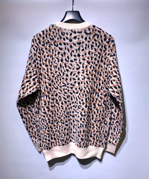 WACKOMARIA《ワコマリア》LEOPARD JACQUARD SWEATER (TYPE-2)(21SS-WMK