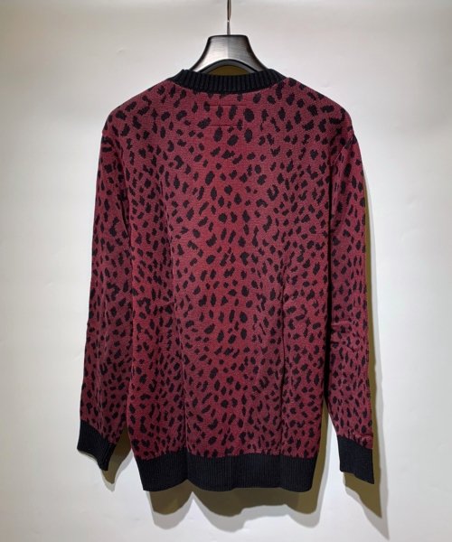 WACKOMARIA《ワコマリア》LEOPARD JACQUARD SWEATER (TYPE-2)(20SS-WMK 