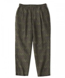 White Mountaineering<BR>BOTANICAL JACQUARD 2TUCK WIDE TAPERED EASY PANTS(KHAKI)
