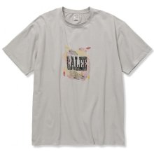CALEE<BR>STRETCH CALEE FEATHER LOGO T-SHIRT(GRY)