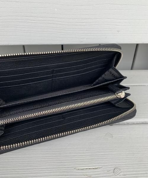 Weave Zip Long Wallet - BLACK