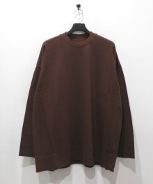 White Mountaineering<BR>GARMENT DYE SWEAT PULLOVER(BROWN)