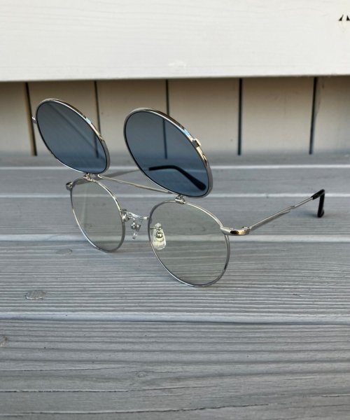 CALEE《キャリー》- Flip Up Type Circle Metal Glasses(CL-22AW001G 