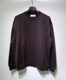 MARKA <BR>CREW NECK - 40/2 RECYCLE SUVIN ORGANIC COTTON KNIT -(CHARCOAL)