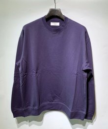 MARKA <BR>CREW NECK - 40/2 RECYCLE SUVIN ORGANIC COTTON KNIT -(NAVY BLUE)