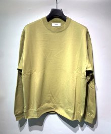 MARKA <BR>CREW NECK - 40/2 RECYCLE SUVIN ORGANIC COTTON KNIT -(DUSTY YELLOW)