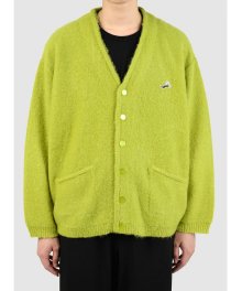 LAD MUSICIAN <BR>MOHAIR KNIT CARDIGAN(YELLOW)