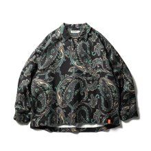 TIGHTBOOTH<BR>PAISLEY L/S OPEN SHIRT(BLACK)