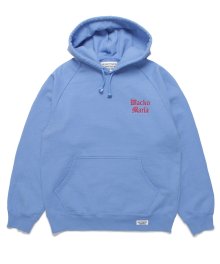 WACKOMARIA<BR>WASHED HEAVY WEIGHT PULLOVER HOODED SWEAT SHIRT(TYPE-1)(BLUE)