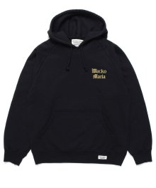 WACKOMARIA<BR>WASHED HEAVY WEIGHT PULLOVER HOODED SWEAT SHIRT(TYPE-2)(BLACK)