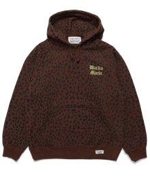 WACKOMARIA<BR>WASHED HEAVY WEIGHT PULLOVER HOODED SWEAT SHIRT(TYPE-3)(BROWN)