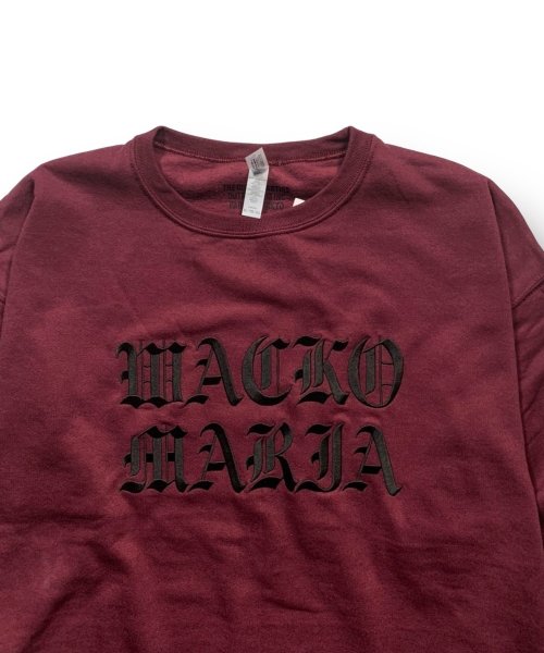 WACKOMARIA《ワコマリア》CREW NECK SWEAT SHIRT(TYPE-1)(BURGUNDY