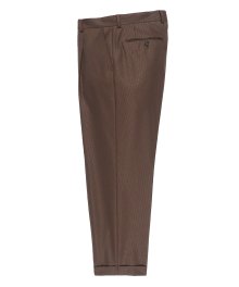 WACKOMARIA<BR>DORMEUIL / PLEATED TROUSERS(TYPE-2)(BROWN)