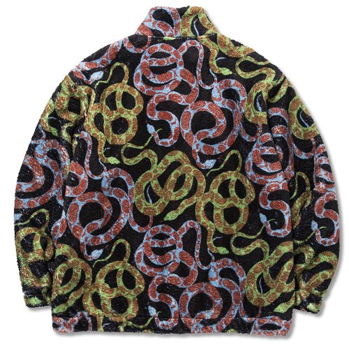 CALEE《キャリー》ALLOVER SNAKE PATTERN FLEECE JACKET ...