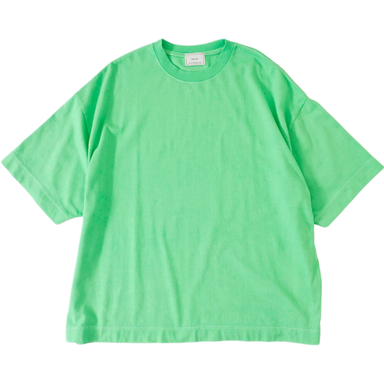 EVCON<BR>GARMENT DYED WIDE S/S T-SHIRT(GREEN)