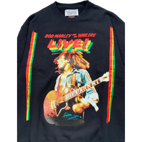 WACKOMARIA《ワコマリア》BOB MARLEY / MIDDLE WEIGHT CREW NECK SWEAT SHIRT(BOBMARLEY-WM-SS10)  - BlackSheep【ブラックシープ】Official Online Store