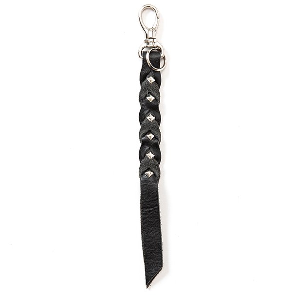 CALEE<BR>Studs & Embossing assort leather key ring -Type C-