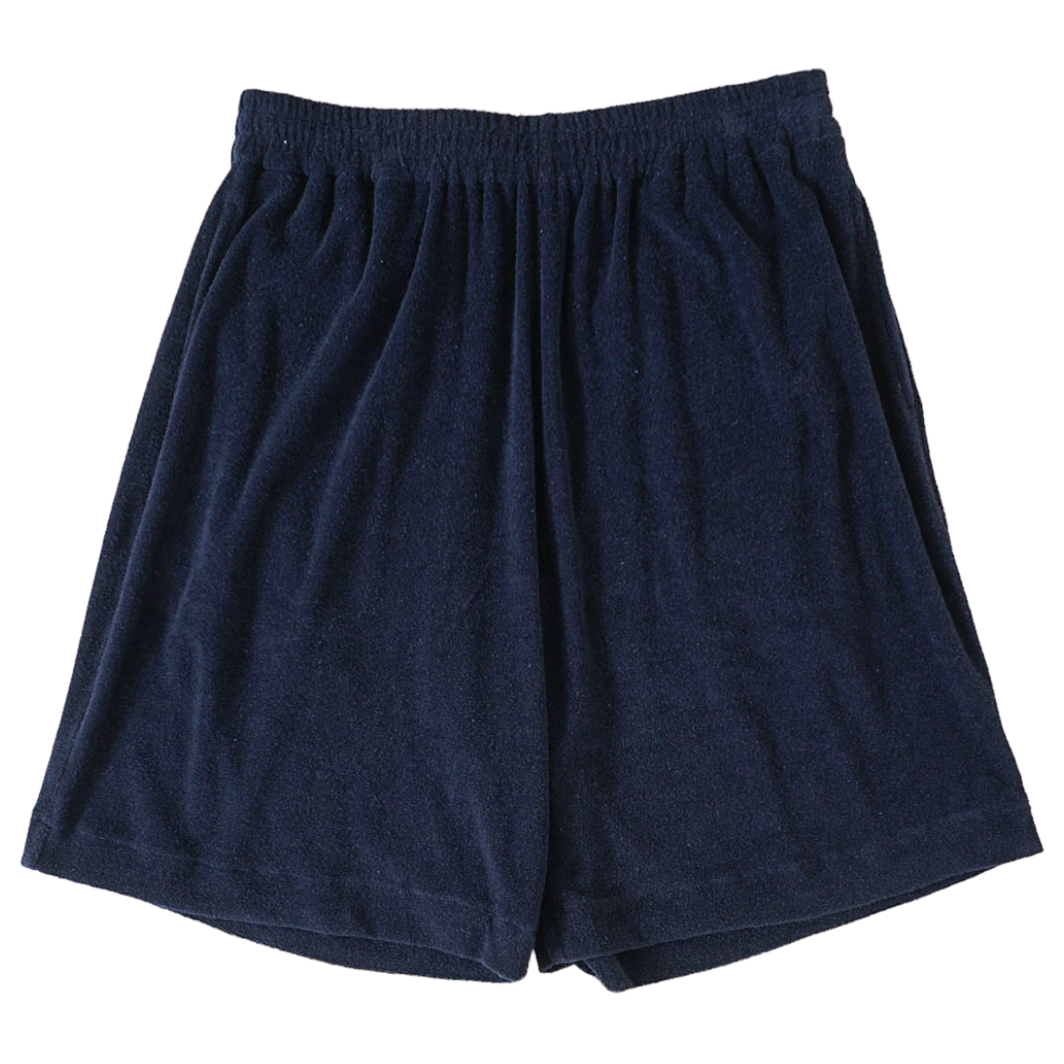 UNIVERSAL PRODUCTS<BR>COTTON LINEN PILE SHORTS(NAVY)