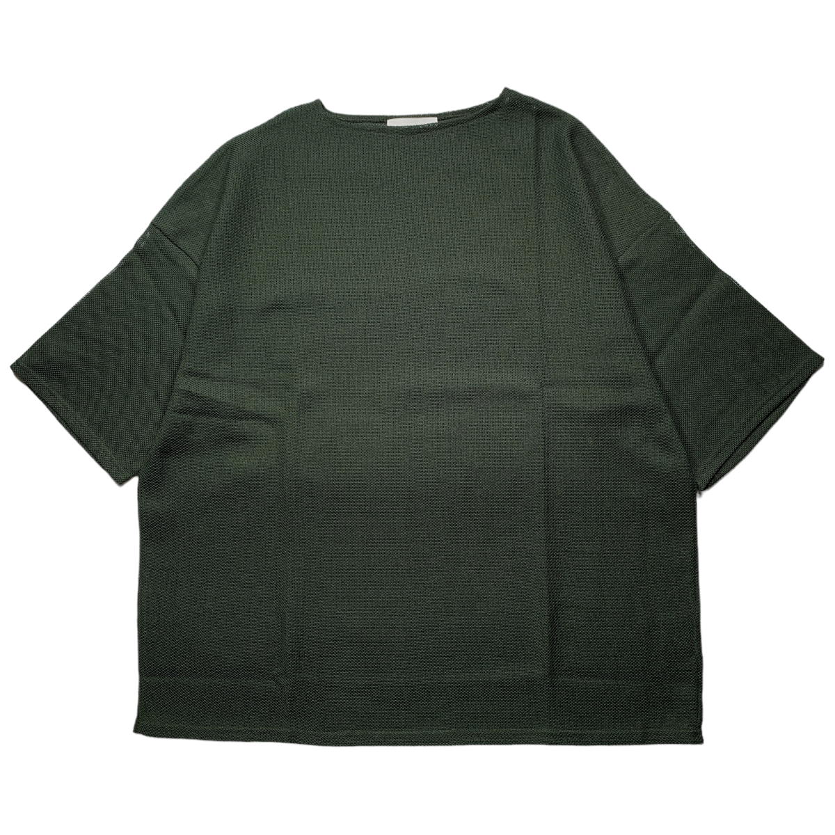 marka <BR>BOAT NECK - ORGANIC COTTON  RECYCLE POLYESTER RASCHEL -(GREENSAGE)