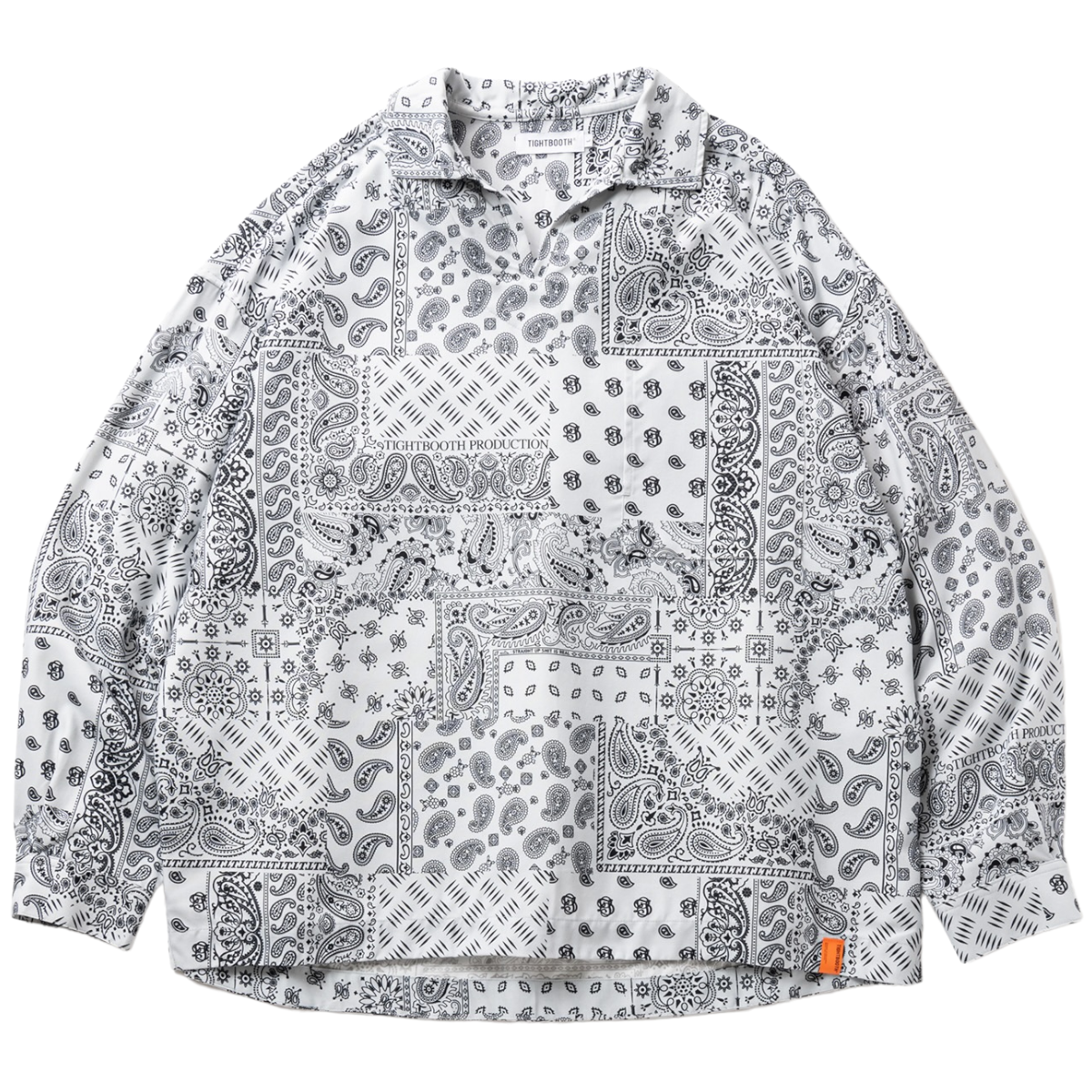 TIGHTBOOTH<BR>PAISLEY L/S OPEN SHIRT(GRAY)