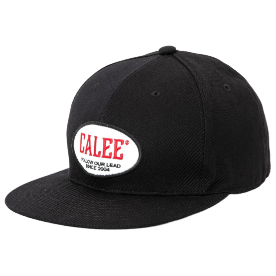CALEE<BR>CALEE LOGO CLASSIC WAPPEN TWILL CAP(BLACK)