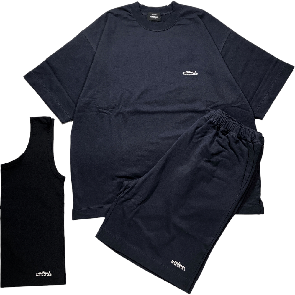 EVCON<BR>THOUSAND MILE SUMMER SWEAT SET UP (NAVY)