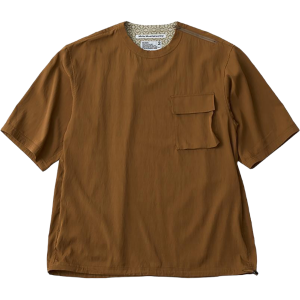 White Mountaineering<BR>CREW NECK SHIRT(BROWN)