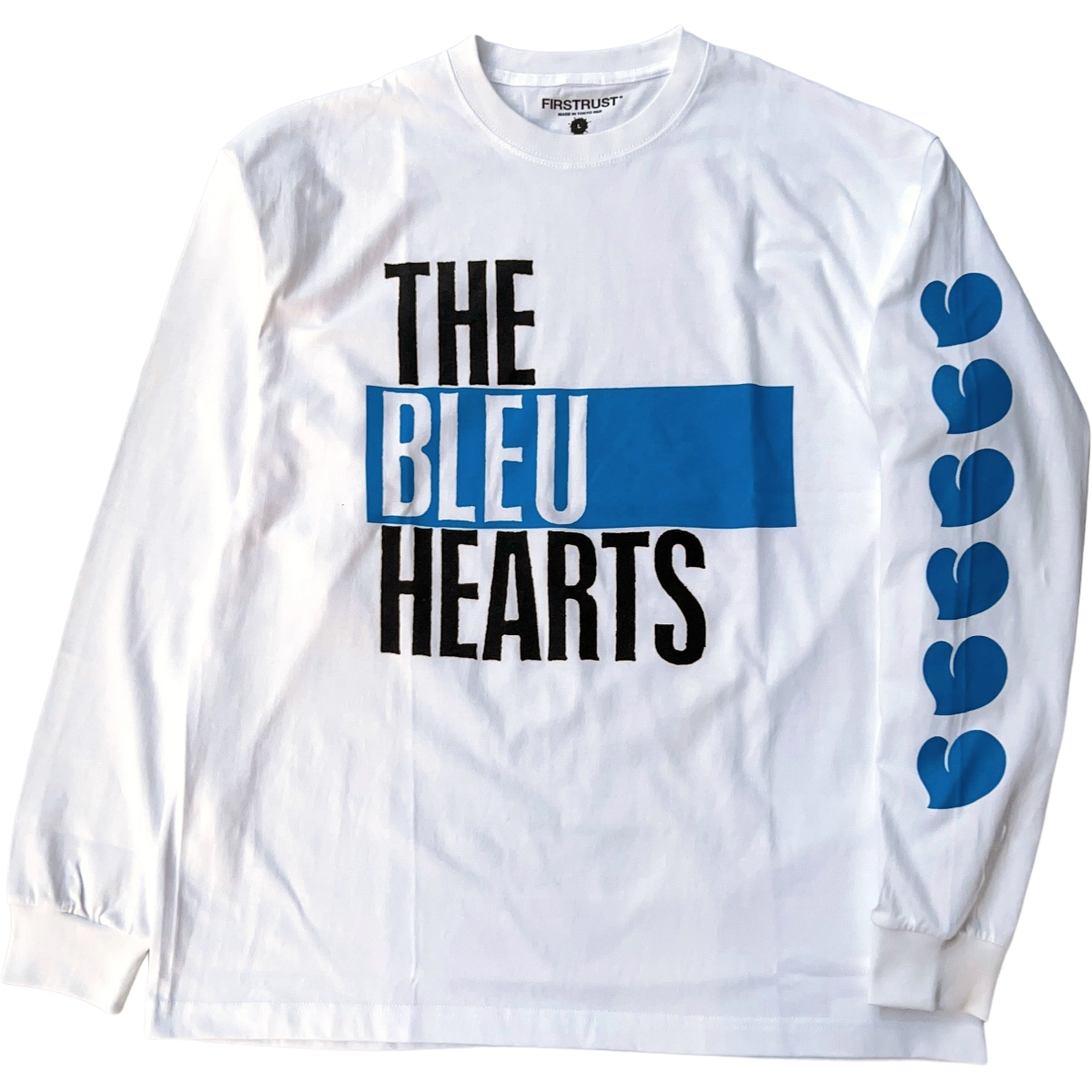 FIRSTRUST<BR>THE BLEU HEARTS /LS T-SHIRT(WHTBLUE)