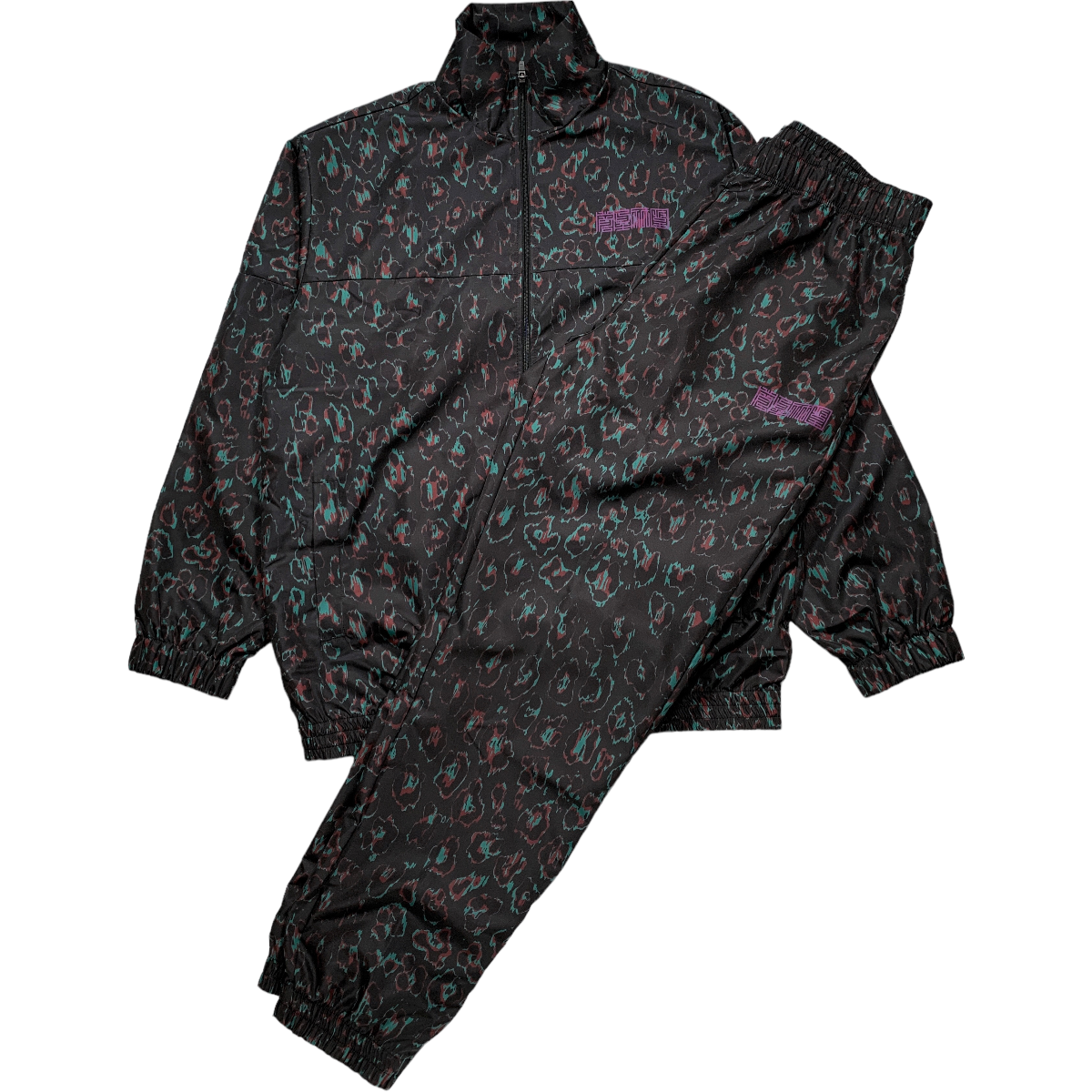 BUENAVISTA<BR>LEOPARD NYLON SPORTS JERSEY JACKET&PANTS(COLOR)(SET UP)