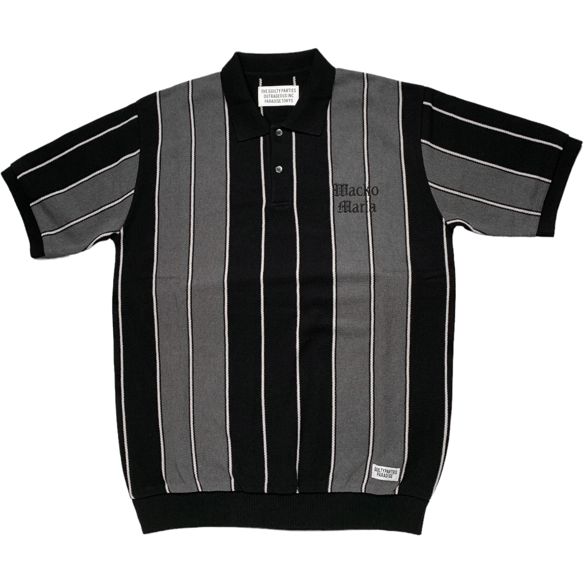 WACKOMARIA《ワコマリア》STRIPED KNIT POLO SHIRT(23SS-WMK-KN11) -  BlackSheep【ブラックシープ】Official Online Store