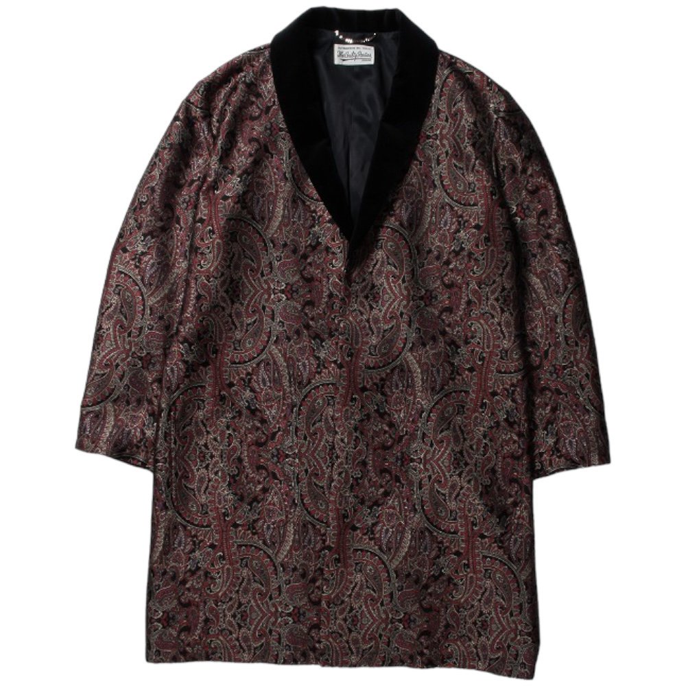 WACKOMARIA<BR>JACQUARD PAISLEY GOWNCOAT