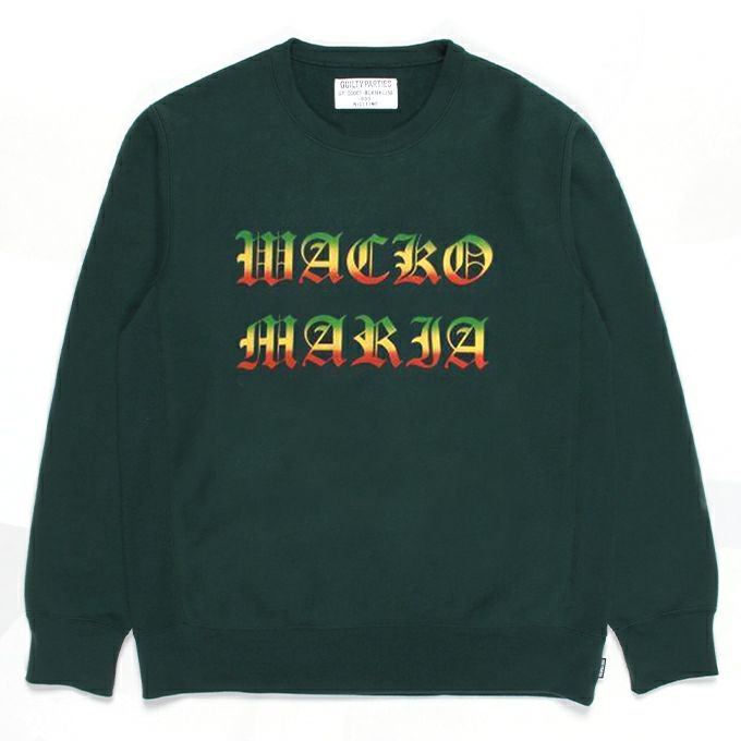 WACKOMARIA<BR>HEAVY WEIGHT CREW NECK SWEAT SHIRT(GREEN)