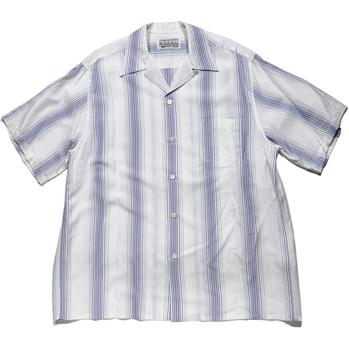 WACKO MARIA STRIPED OPEN COLLAR SHIRT - シャツ