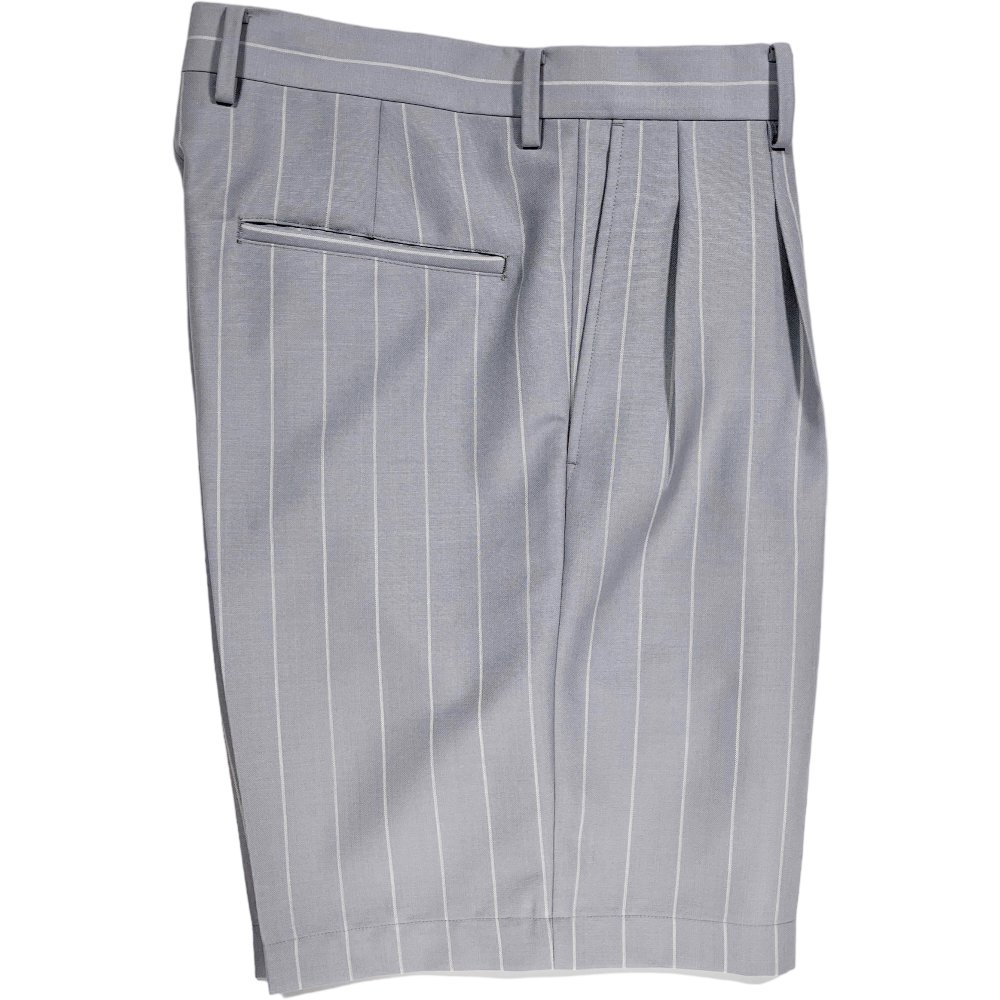 DOSTRIPED DOUBLE PLEATED SHORT TROUSERS - ショートパンツ