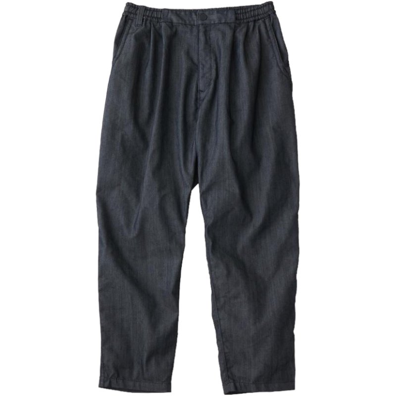 White Mountaineering<BR>STRETCH DENIM 2 TUCK TAPERED PANTS