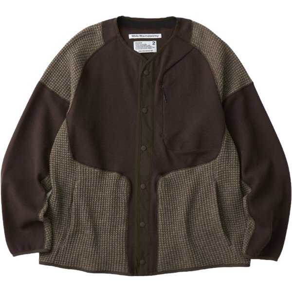 White Mountaineering<BR>PATCH WORK BLOUSON(BROWN)