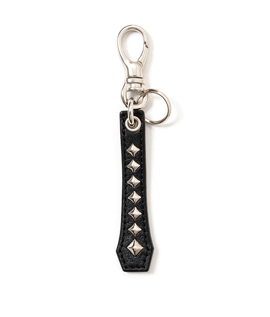 CALEE<BR>STUDS LEATHER ASSORT KEY RING -TYPE (A)