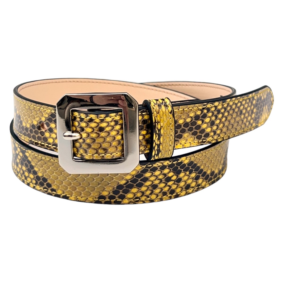 FIRSTRUST<BR>TRIBE / PYTHON LEATHER BELT | STAY GOLD