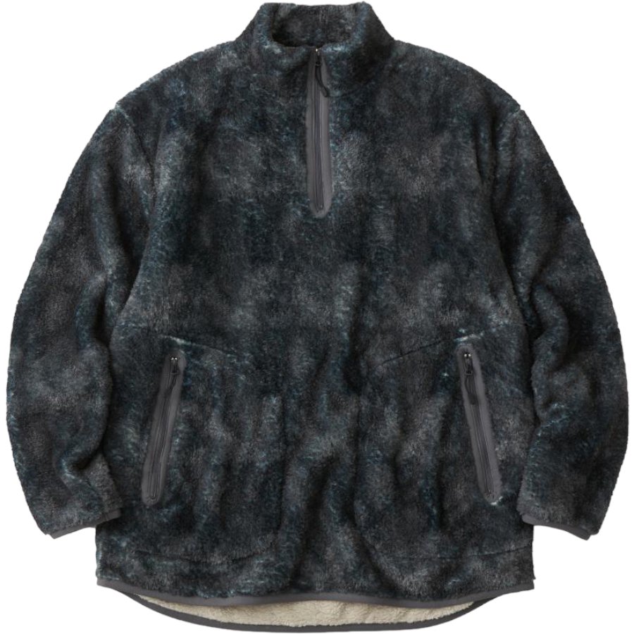 White Mountaineering<BR>ABSTRUCT PATTERN FLEECE PULLOVER
