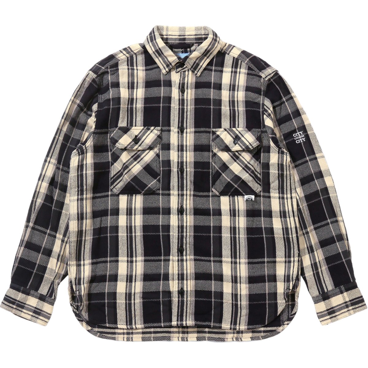 CITY COUNTRY CITY<BR>EMBROIDERED LOGO COTTON TWILL CHECK SHIRT