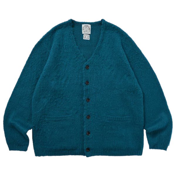 Si<BR>BRUSHED KNIT CARDIGAN(EMERALD)