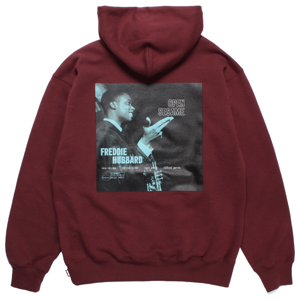 WACKOMARIA<BR>BLUE NOTE / MIDDLE WEIGHT PULLOVER HOODED SWEATSHIRT(TYPE-3)(BURGUNDY)