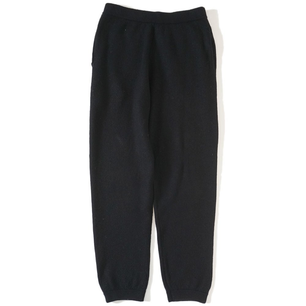 UNIVERSAL PRODUCTS<BR>FELTED MERINO WOOL KNIT PANTS(BLACK)
