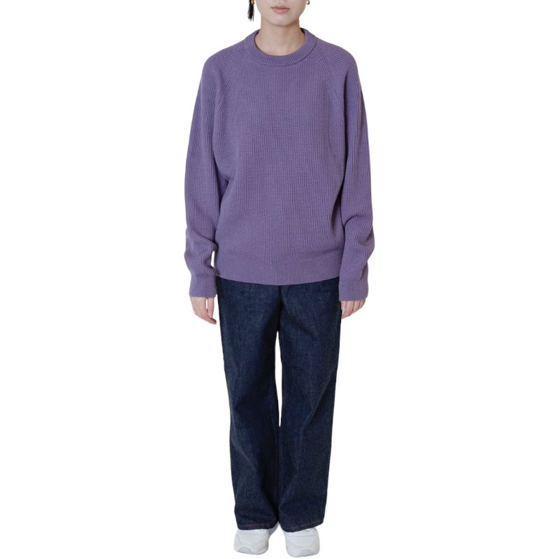 EVCON《エビコン》WOOL LOW GAGE CREW NECK(LILAC)(233-91202) | 公式