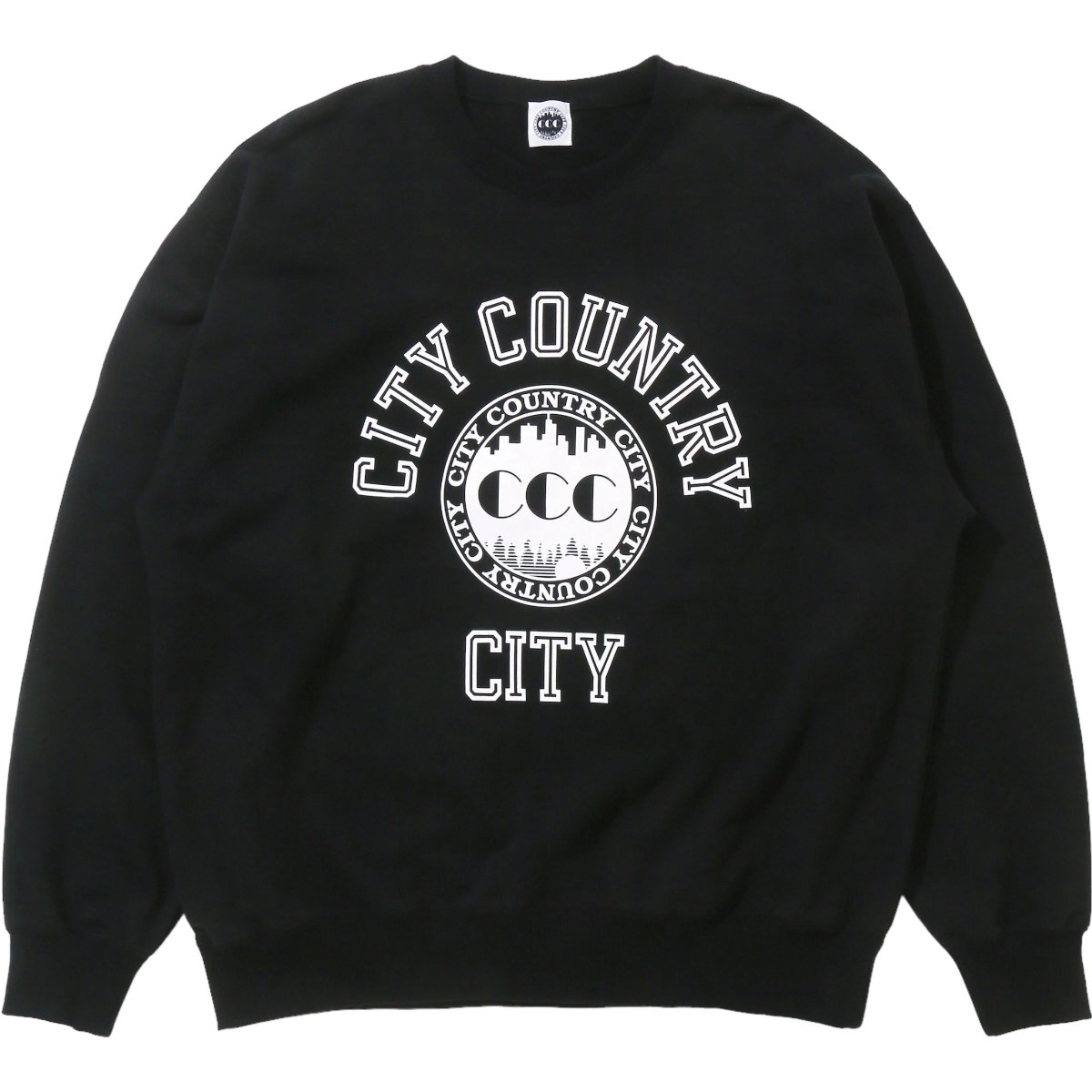 CITY COUNTRY CITY<BR>COTTON SWEAT SHIRT"COLLAGE LOGO"